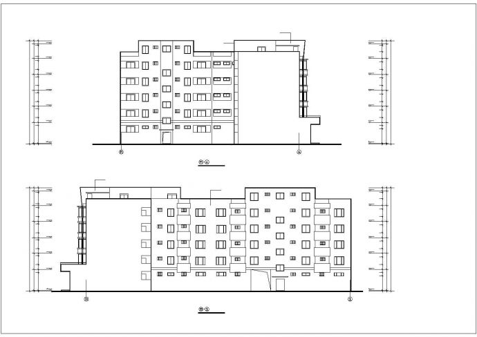 某城市小区六层L型住宅建筑全套设计完整CAD图纸_图1