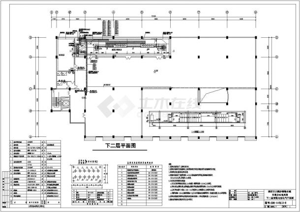 某海边车库水电房电气设计CAD-图二