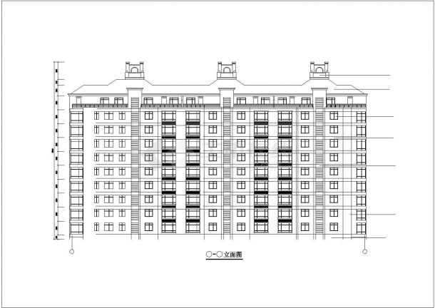 某城市小区九层经典住宅建筑全套设计完整CAD图纸-图二