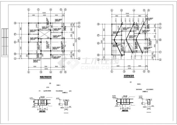 三层私人小别墅建筑结构设计施工CAD图纸-图一