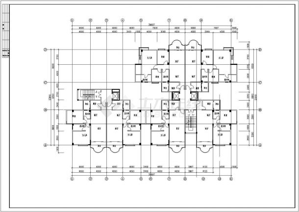 贵阳某小区住宅底商私人住宅楼设计CAD详细建筑施工图-图二