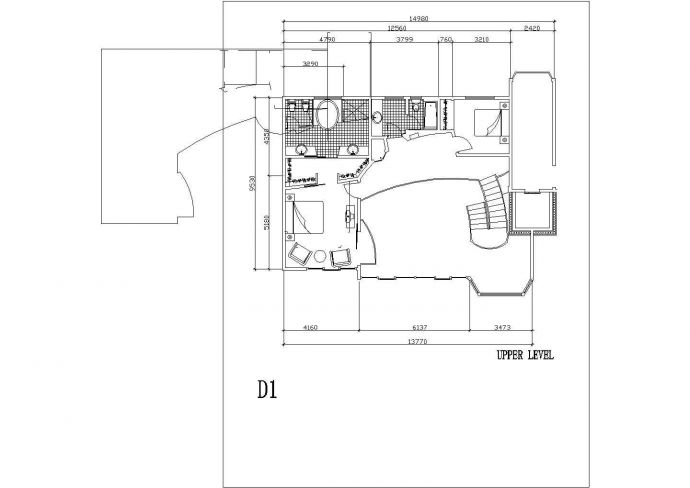 某国际度假风景区私人高档多层别墅建筑设计施工CAD图纸_图1