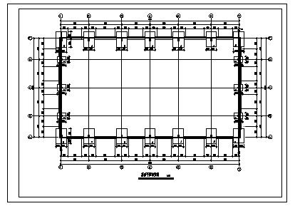 某钢制品厂钢结构车间结构施工cad图，共十四张-图一
