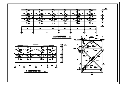 某钢制品厂钢结构车间结构施工cad图，共十四张-图二