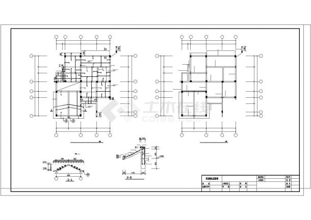 418平米3层独栋别墅建施结施设计cad图，含设计说明-图二