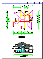 某大单体别墅建筑设计cad施工图-图二