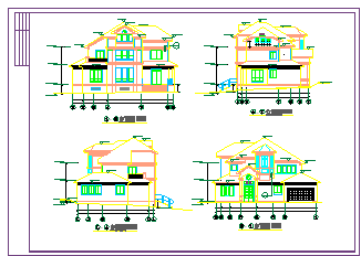 东阳别墅全套建筑设计cad图纸-图一