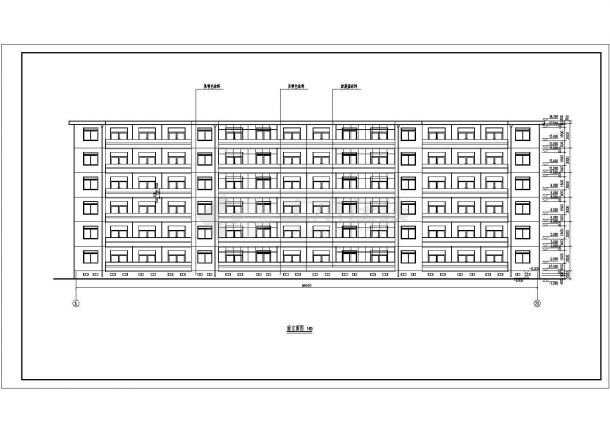 广州住宅建筑施工底商私人住宅楼设计CAD详细建筑施工图-图二