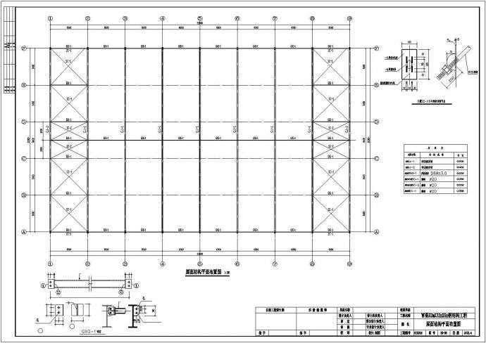 某地区32米单跨钢结构厂房建筑设计施工CAD图纸_图1