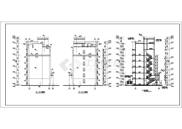 广发绿洲小区某栋住宅楼整体施工设计CAD图纸-图一