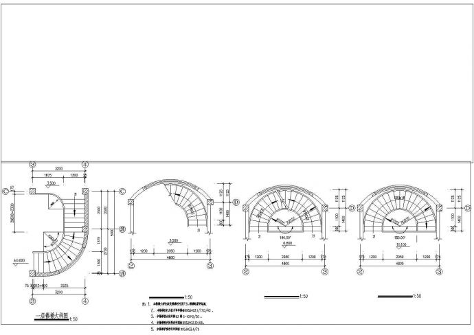 某三层欧式度假别墅建筑cad施工设计图（含效果图）_图1