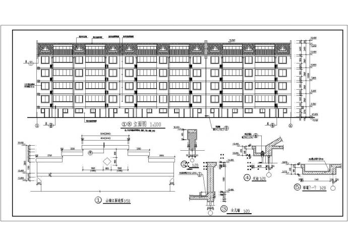 兰州住宅全套施工底商私人住宅楼设计CAD详细建筑施工图_图1