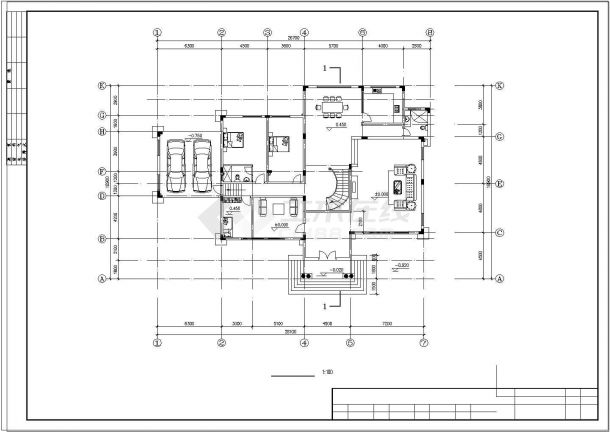3层新农村独栋别墅cad建筑设计施工图附效果图-图二