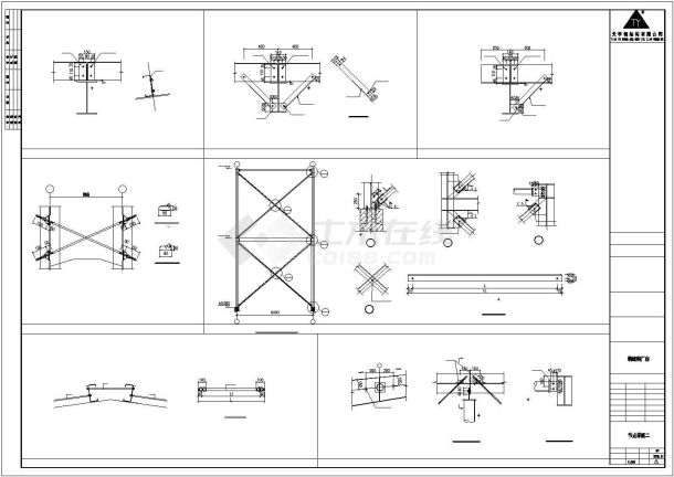 某国外钢结构厂房建筑设计施工CAD图纸-图二