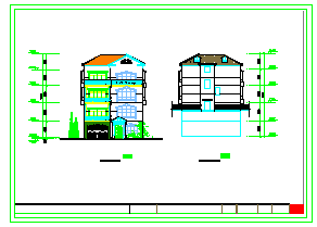 某地区多层别墅设计建筑cad方案图