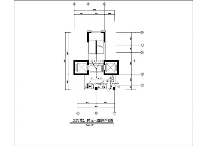 [浙江]某地多高层公寓项目公共区域装修工程照明及配电系统施工图_图1