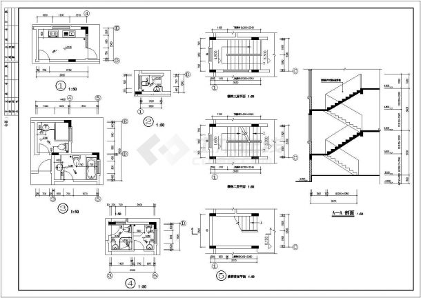 某地区两套三层复式框架结构及二层半带旋转楼梯别墅方案设计施工图（含效果图）-图二