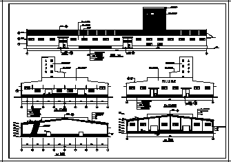 厂房设计_4000平米单层钢结构工业厂房结构cad施工图，共十八张-图一