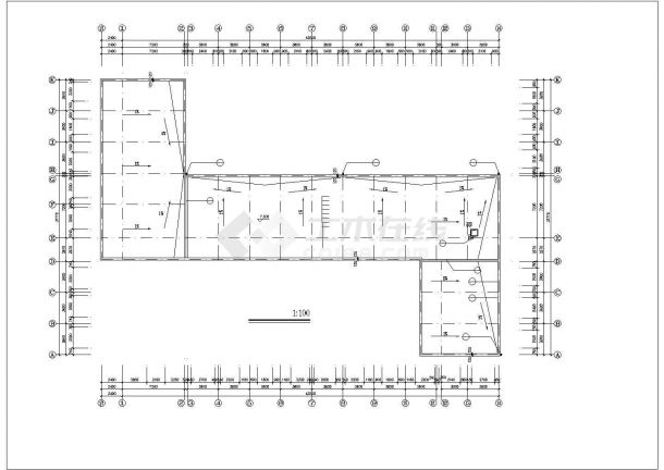 某1130平方米两层砖混结构小学教学楼建筑设计方案图纸，含设计说明-图一