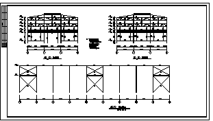 厂房设计_单层钢结构吊车厂房结构施工cad图，共十一张-图二