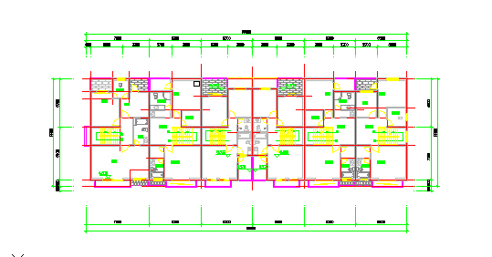 某联体别墅建筑平面设计cad图纸_图1