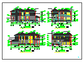 某两层独立豪华别墅建筑施工cad设计图_图1