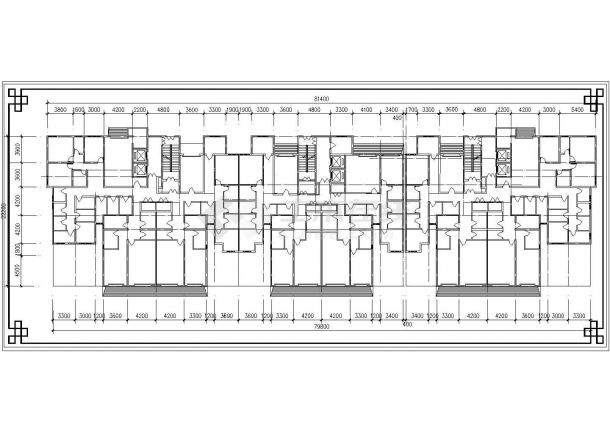 2万平米32层剪力墙结构住宅楼平立剖面设计CAD图纸（含车库和阁楼）-图一