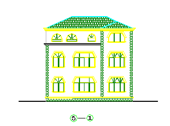 江南城市别墅建筑CAD布置图_图1