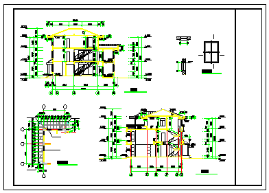 某三层别墅的全套cad建施设计图_图1