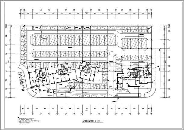 某市商场地下车库电气工程设计平面图（含设计说明及图例表）-图一