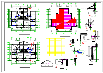 某三层双拼别墅建筑设计cad施工图纸_图1