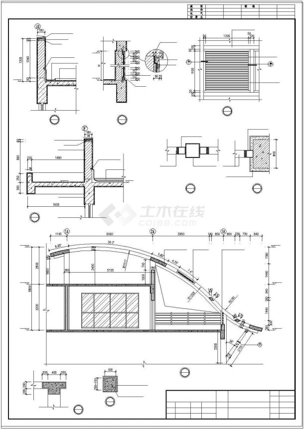 三层住宅cad建筑设计施工图带效果图-图一