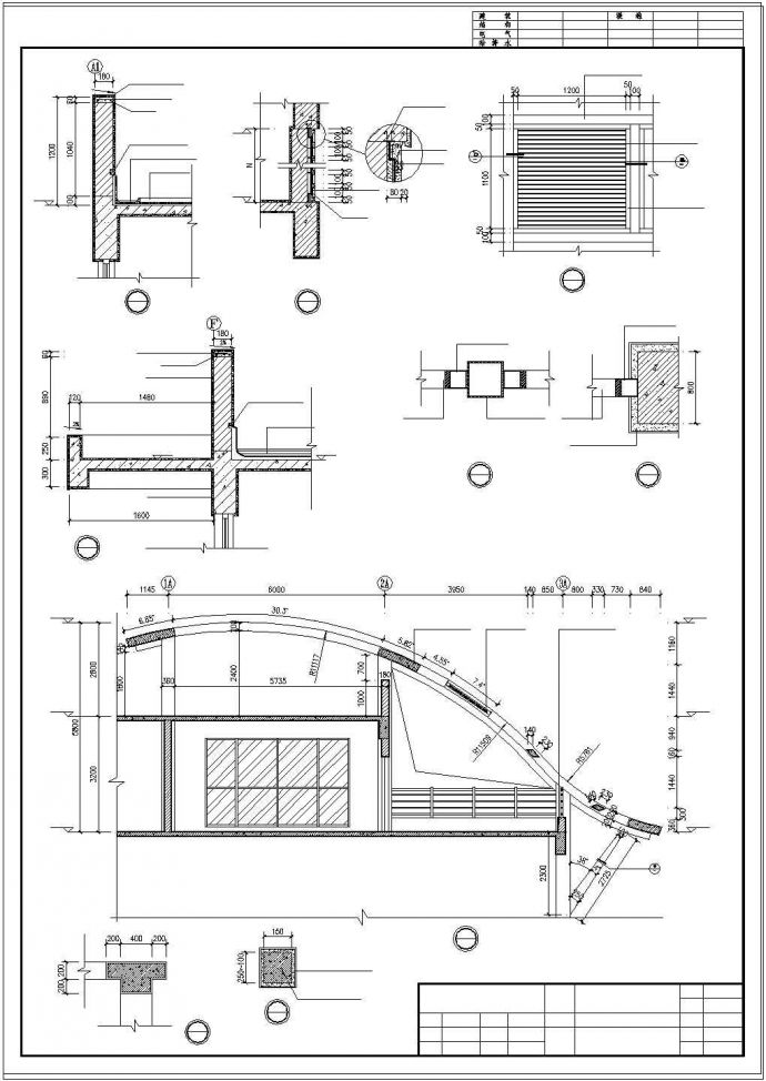 三层住宅cad建筑设计施工图带效果图_图1