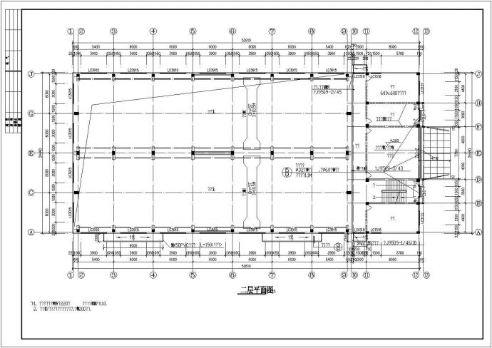 某三层框混结构工业生产厂房设计cad全套建筑施工图_图1