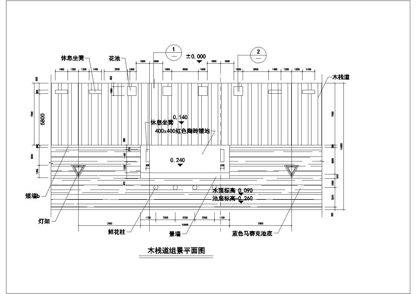 某别墅区木栈道规划详图