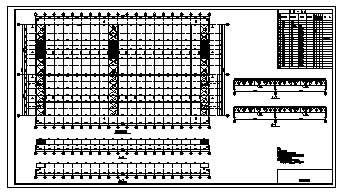 厂房设计_60米单层厂房钢结构仓库结构施工cad图，共十二张-图二