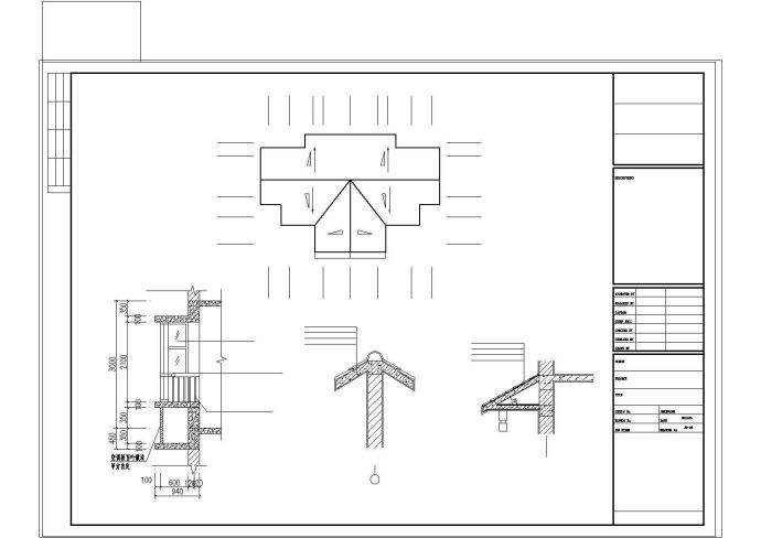 三层别墅建筑设计施工cad图带效果图_图1