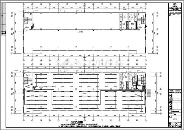 某地区公司钢结构办公建筑电气设计施工CAD图纸-图二