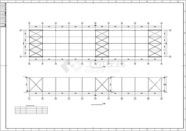 某地区物流仓库混凝土结构建筑设计施工CAD图纸-图二