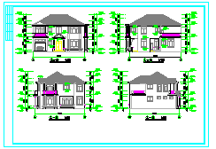 某两层别墅建筑结构设计CAD图纸-图一