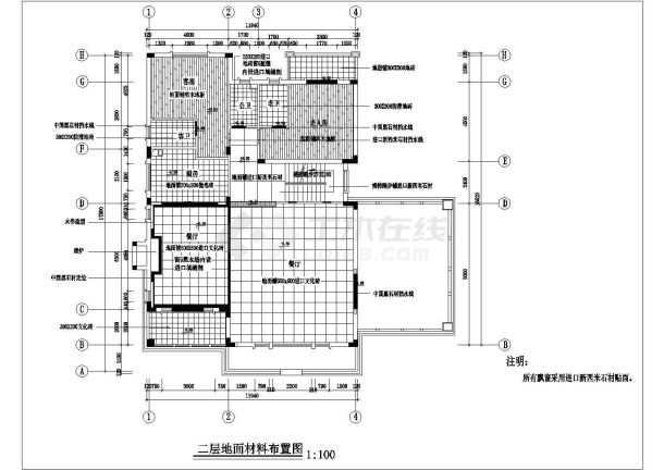 310平米三层砖混结构中式别墅全套室内装修设计CAD图纸-图二