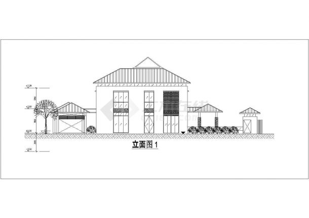 新加坡设计的豪华别墅CAD图纸-图一
