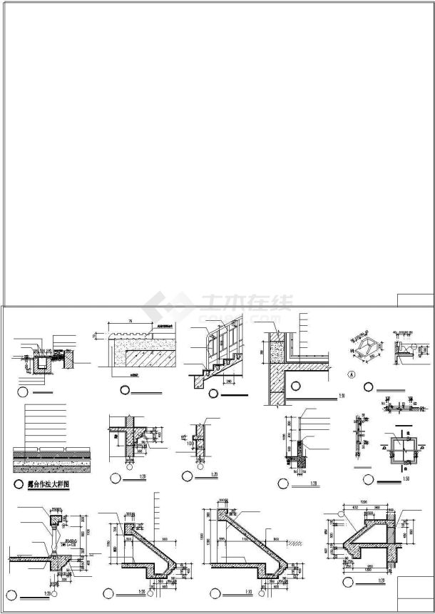 三层钢混框架结构独栋别墅cad建筑施工设计图附效果图-图一