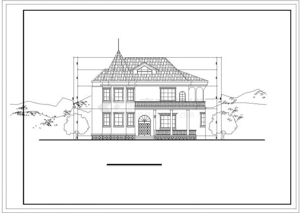 沿街商业及别墅方案CAD图纸-图一