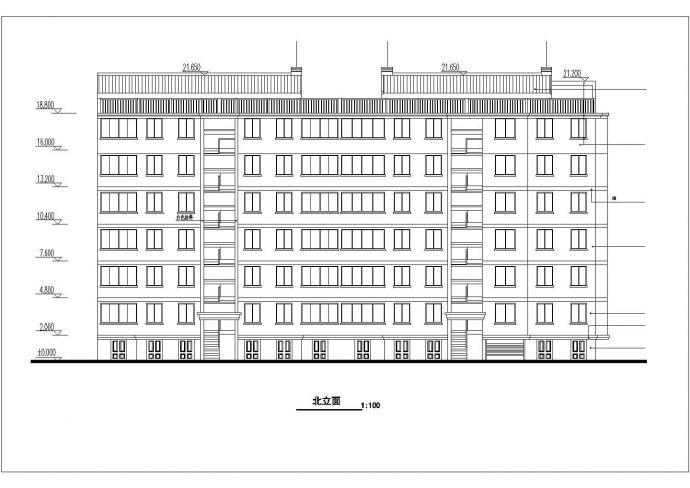 银川市某居住区5900平米6层混合结构住宅楼全套建筑设计CAD图纸_图1