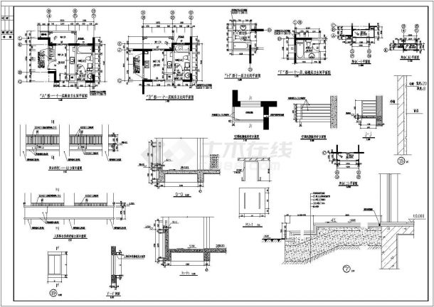 江苏省无锡市花溪畔居小高层建筑施工设计CAD图纸-图二