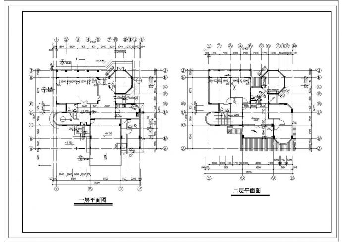 别墅施工图CAD图纸_图1