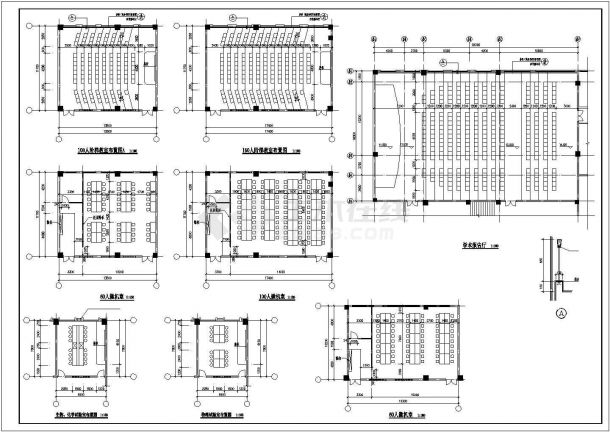 南京市某实验中学5560平米6层框架结构教学综合楼建筑设计CAD图纸-图一