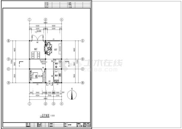 某地三层独栋别墅cad建筑全套施工设计图附效果图-图一