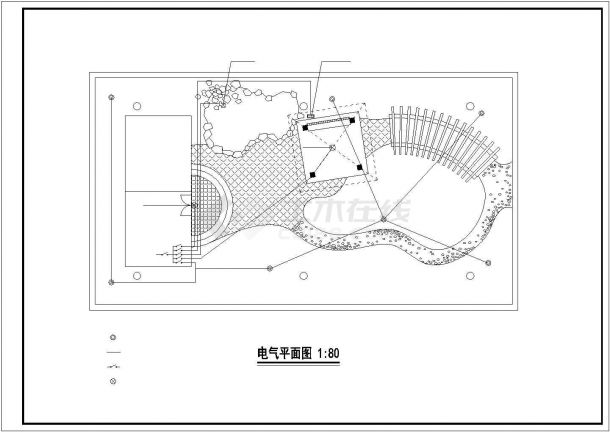 辽阳市昆阳花园小区住宅楼的屋顶景观花园全套设计CAD图纸-图二